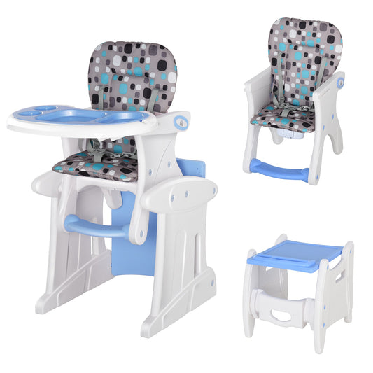 HDPE 3-in-1 Baby Booster High Chair Blue-0